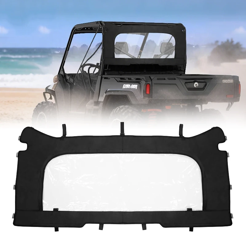 

New UTV Rear Window Soft Shield Windshield Dustproof Easy Fit Waterproof Tough Against Punctures For Can-Am Defender