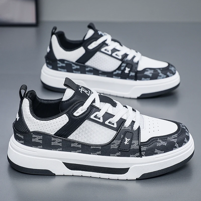 

Классические черные мужские дизайнерские туфли, модные вулканизированные туфли с принтом, мужские кроссовки на низкой платформе, мужские кроссовки для скейтбординга, zapatos para hombre