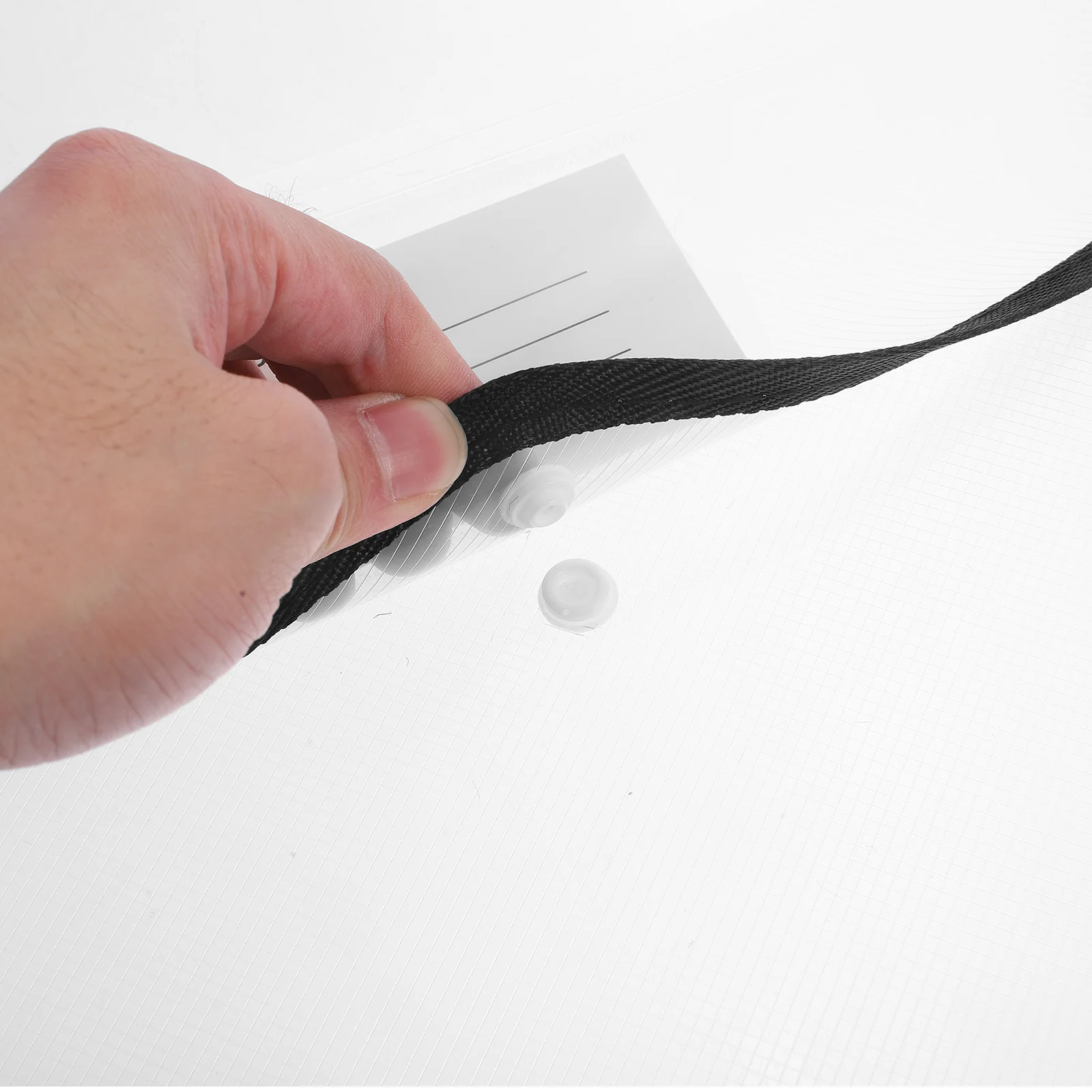 2 Pcs A4pp Waterproof Snap Document Bag Pouches for Envelope Billfolds File Bags with Buckle