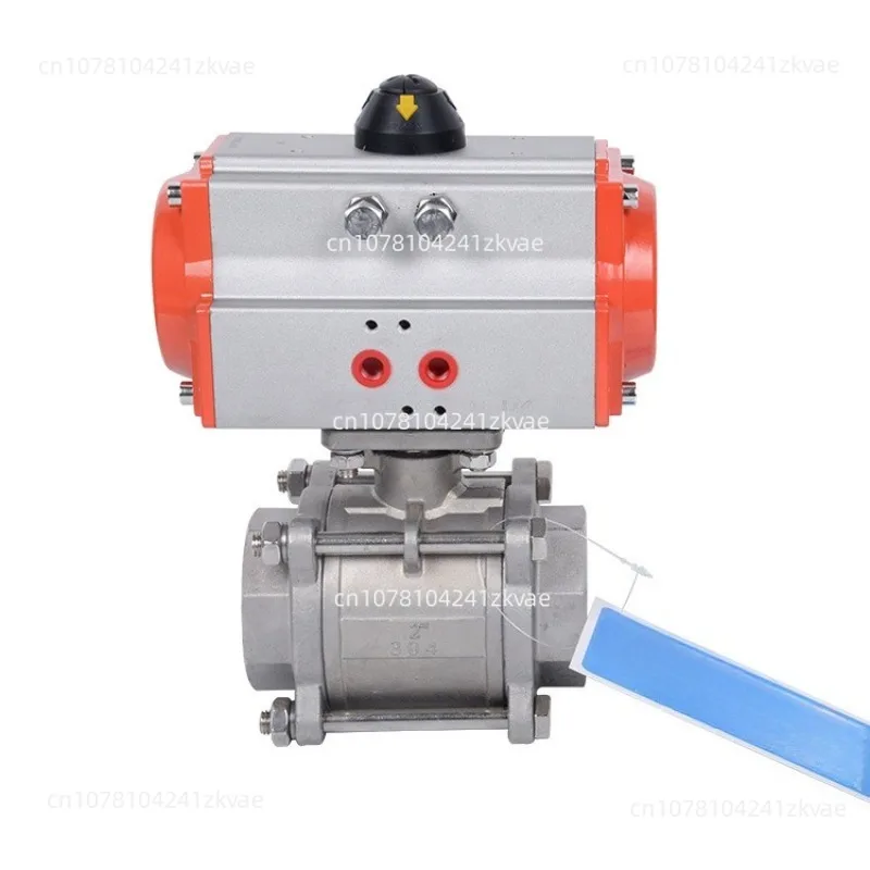 Q611F-16P pneumatic stainless steel 304 ball valve threaded thread buckle steam solenoid valve valve DN25