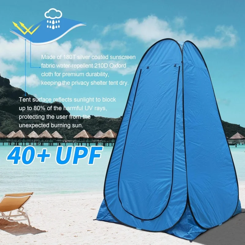 1PC Outdoor Portable Privacy Shower Tent Beach Bath Changing Room Tent Camping Hiking Private Toilet Tent Fishing Sunshade Tent