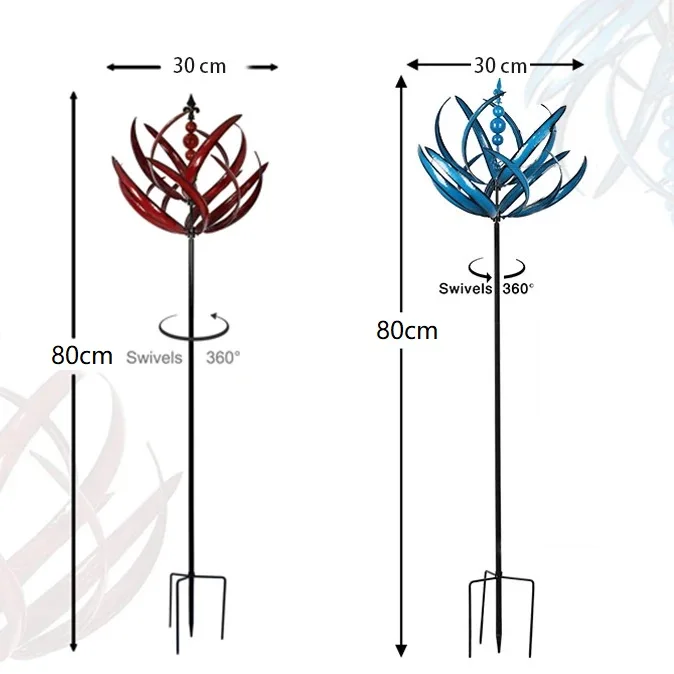 Rotador giratorio de viento de 80cm para patio, esculturas de viento cinéticas de Metal grandes para jardín, arte de césped para patio, decoración