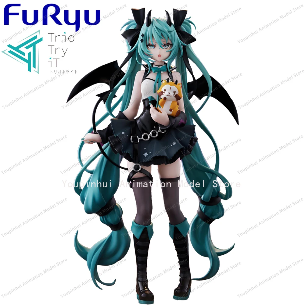 Pre Sale Original Furyu Trio-Try-It Araiguma Rascal Piapro Characters Hatsune Miku Rascal Kawaii Anime Miku Figures Model Toys