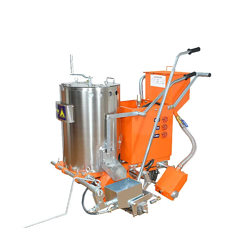 Hand-Pushed Oscillating Road Marking Machine New Construction Hot Melt Cold Spray Features Core Pump Engine