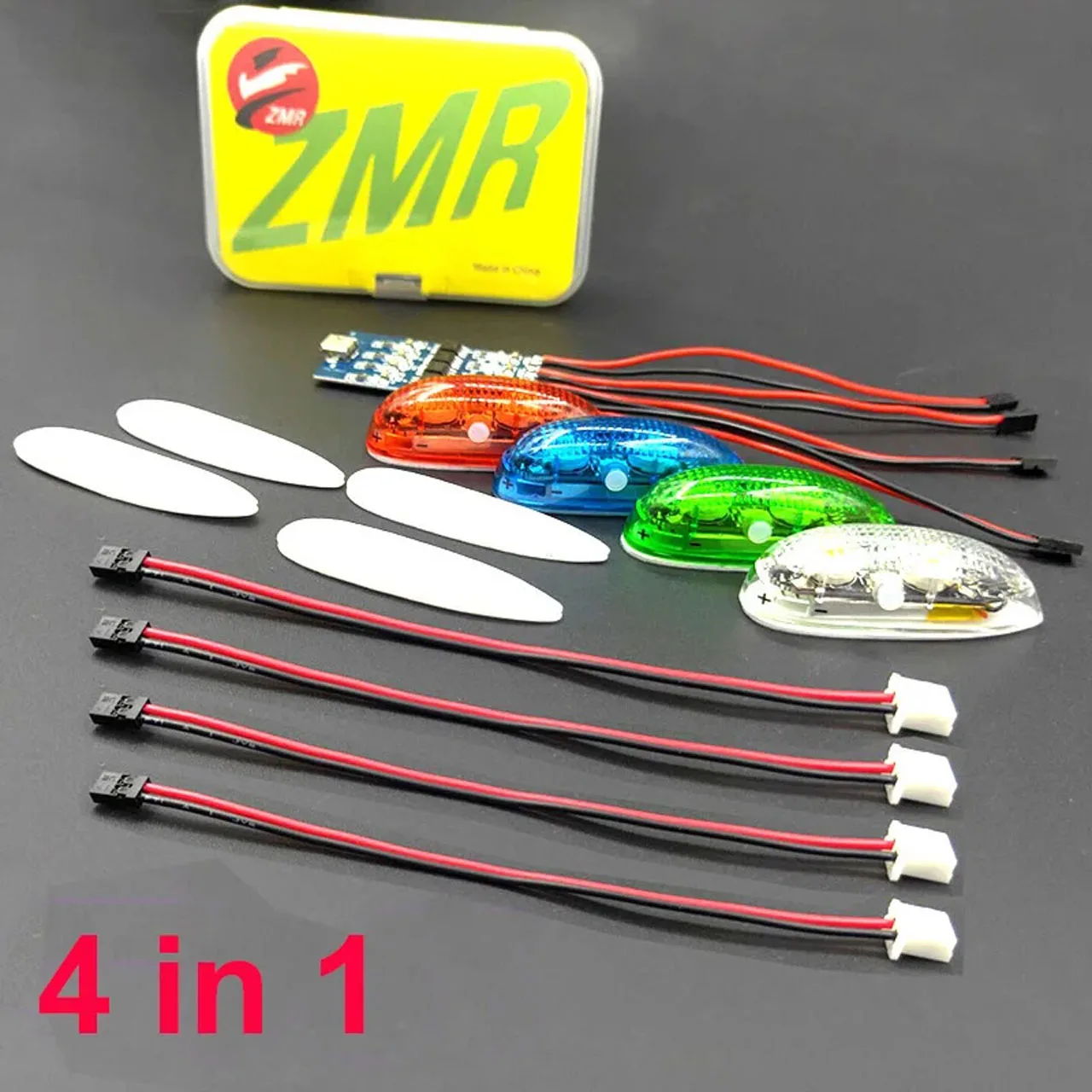 ZMR Wireless Navigation Light 4 Modes LED Lights 1S Rechargeable for RC Airplane Hobby Plane Drone Car Boat Toy Part