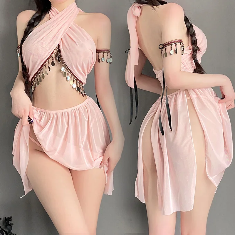 Chinese Hanfu Temptation Ancient Persian and Egyptian Maid Cosplay Unleash Inner Seductress with Exotic Sexy Lingerie Nightdress