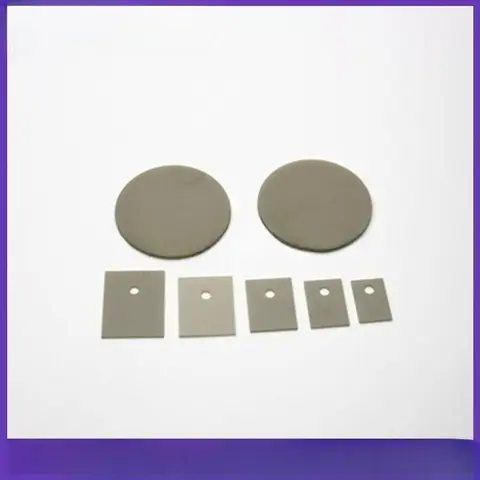 100pcs ALN Ceramic Sheet 0.6mm 1mm High Thermal Conductivity Insulating Aluminum Nitride Tablet