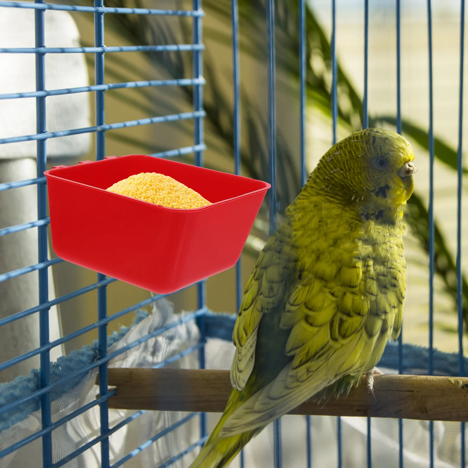 

8Pcs Bird Cage Cups Hanging Feeding Bowls for Parrot Chicken Rabbit Portable Water Food Container Lightweight Wear-Resistant