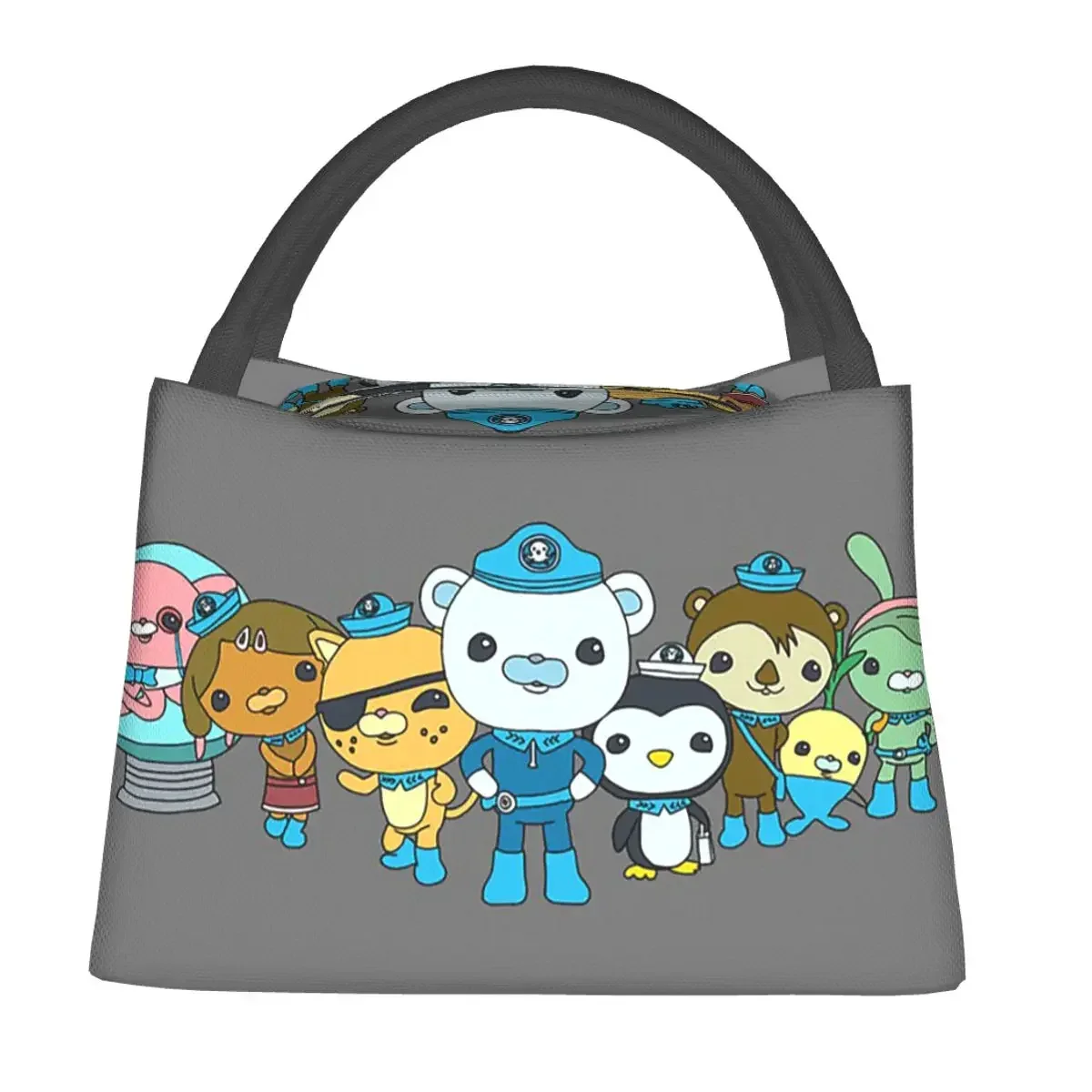 Octonauts Lunch Bags Insulated Bento Box Portable Lunch Tote Leakproof Picnic Bags Cooler Thermal Bag for Woman Student Office