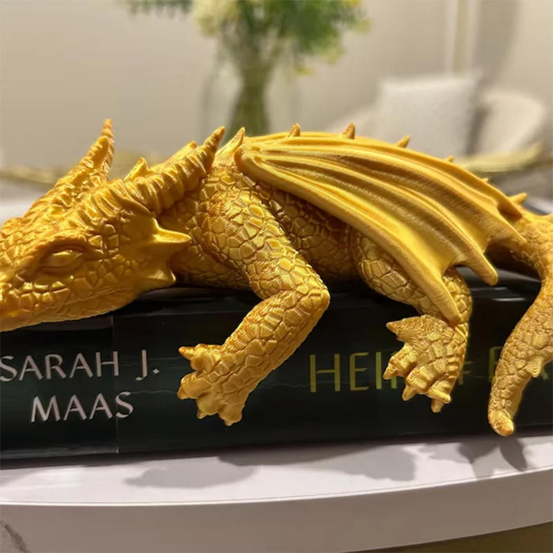 Resin Dragon-Shaped Bookshelf Decoration, a Favorite Home Decor Item for Fantasy Enthusiasts, Suitable for Desktop Decorations, Windowsill Decor, Book Companion, Bookshelf Decoration, Dragon-Shaped Ornament Collection.