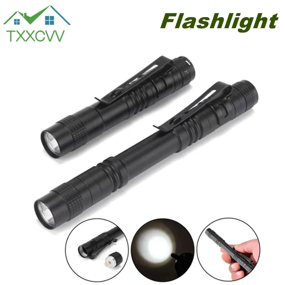 TxxCvv D5 LED Flashlight Pen Light Mini Portable 1000 lumens 1 Switch Mode led flashlight For the dentist and for Camping Out