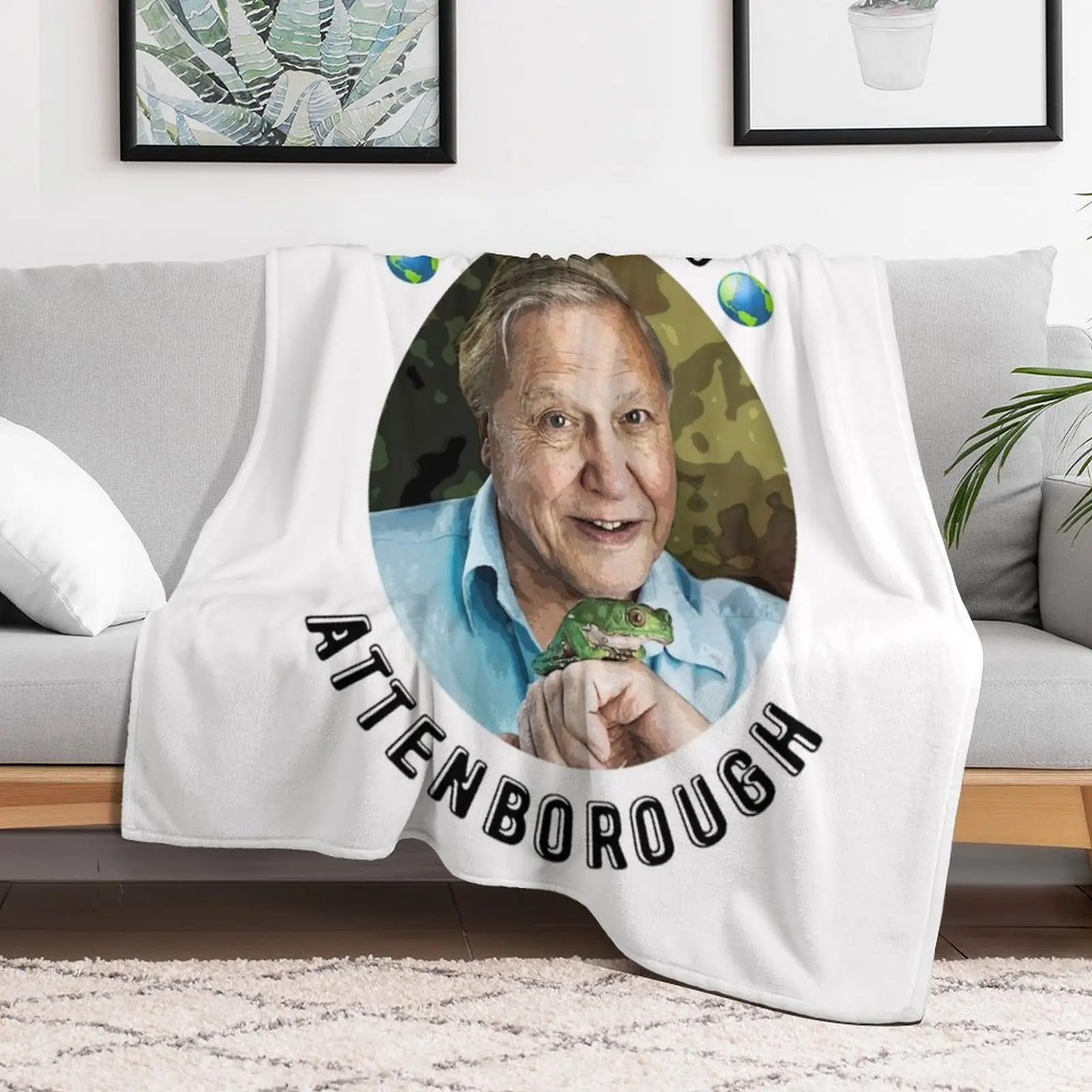 I Love David Attenborough Throw Blanket For Baby Bed covers Blankets