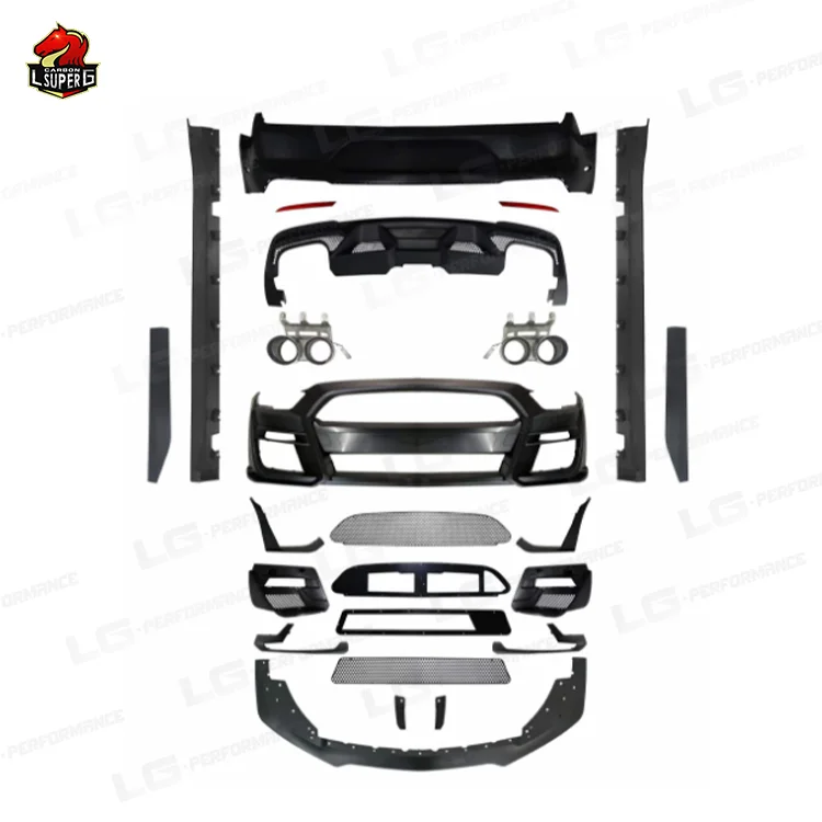 pp Material for Mustang 15-17 Upgrade to GT500 Body Kits Front Rear Bumper Side Skirts Front Lip Rear Diffuser Bodykit - Image 6