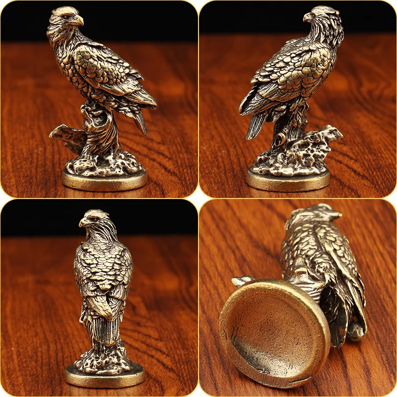 جديد النحاس النسر تمثال خمر مقلد الحيوان تمثال المنزل مكتب عمل ديكور حلية معدنية الشكل الدعائم لعبة هدية