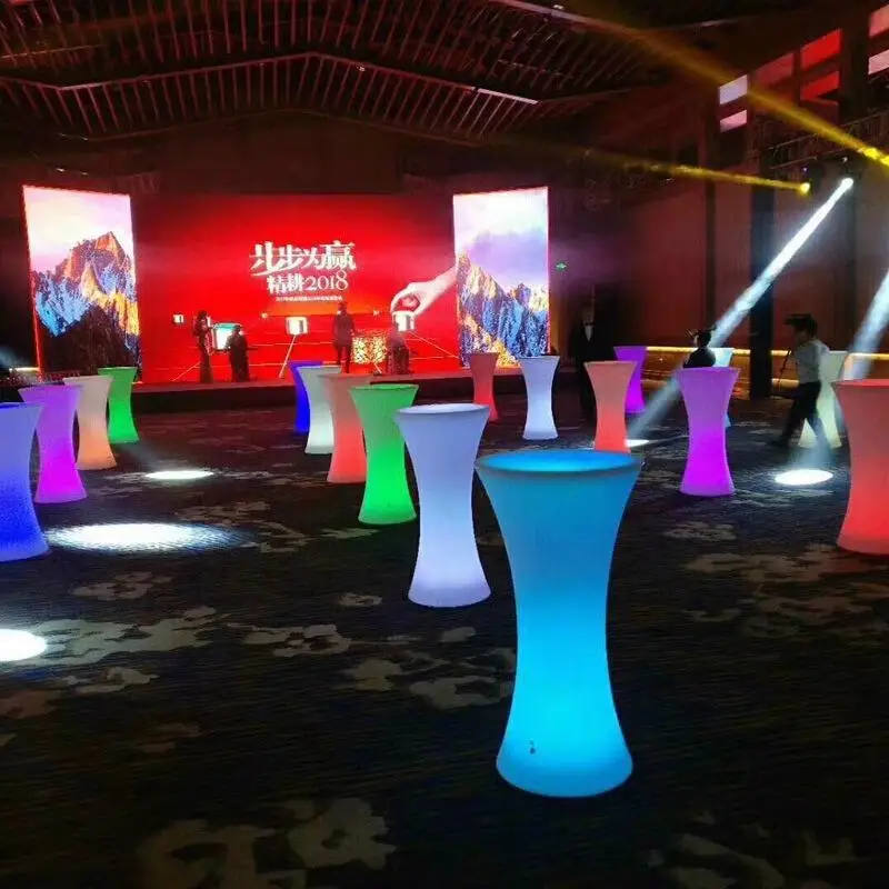 Modern 5-Piece RGB LED Bar Table Set with Remote Control Home Bar Furniture with Stools for Gaming Room Party Decor