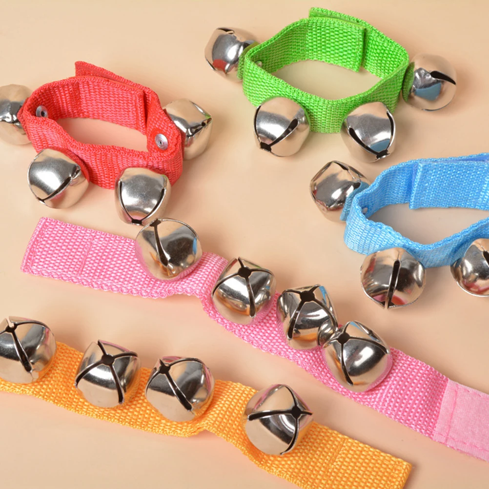 5Pcs Kid Wrist Bells Rattle Bracelet Dance Party Performance Cheer Decorations Infant Gift Rattle Bracelet for Kid
