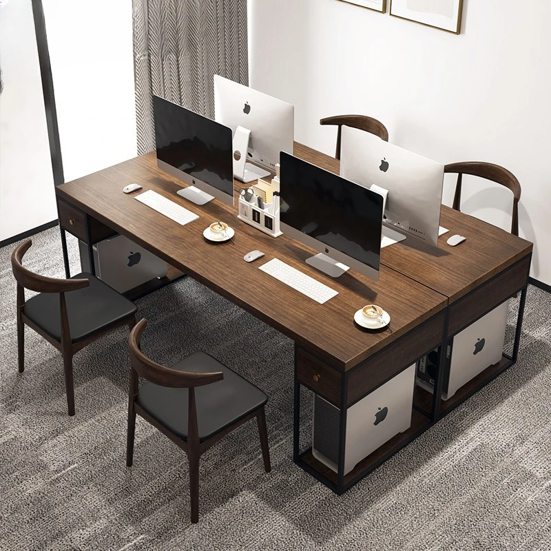 

American solid wood computer desk desktop home study room bedroom e-sports table staff