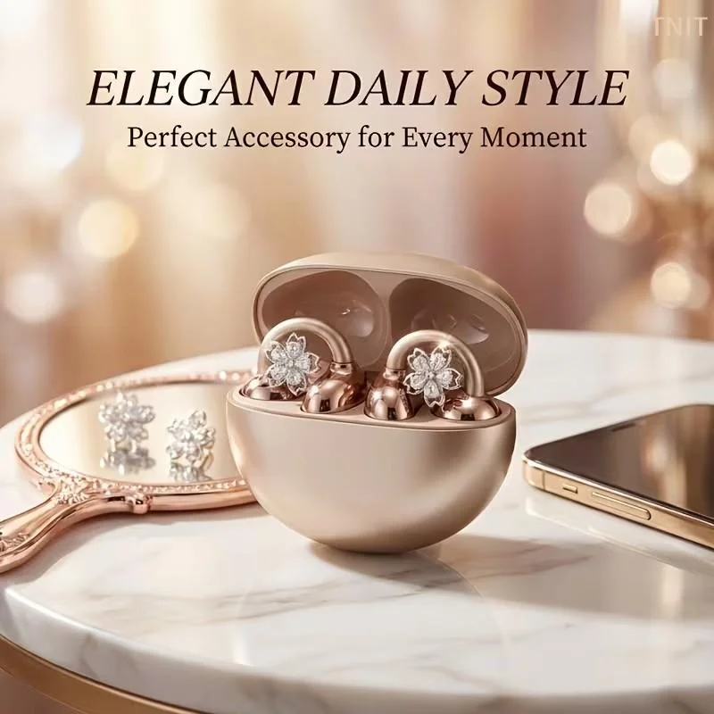 [J]1Pairs DIY Headphone Diameter Buckle Zircon Decorative Headphone Decoration Clip Removable Easy To Install Earbud Accessories