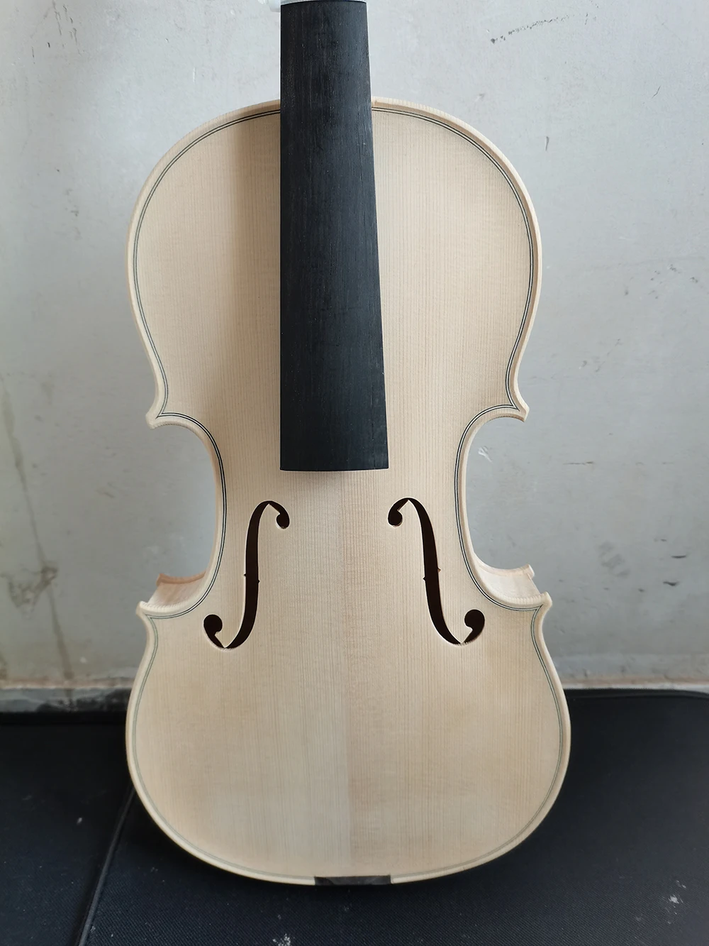 High quality rich Flame Maple white embryo unfinished white maple wood violin 4/4 3/4 solid wood DIY white violin Accessories