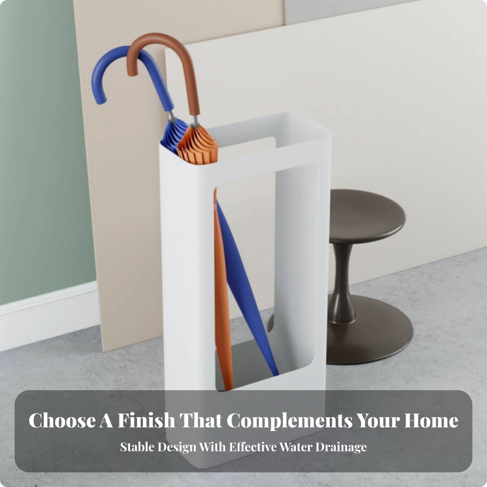 Umbrella Storage Rack Freestanding Metal Umbrella Rack Powder-Coated Modern for Entryway, Hallway