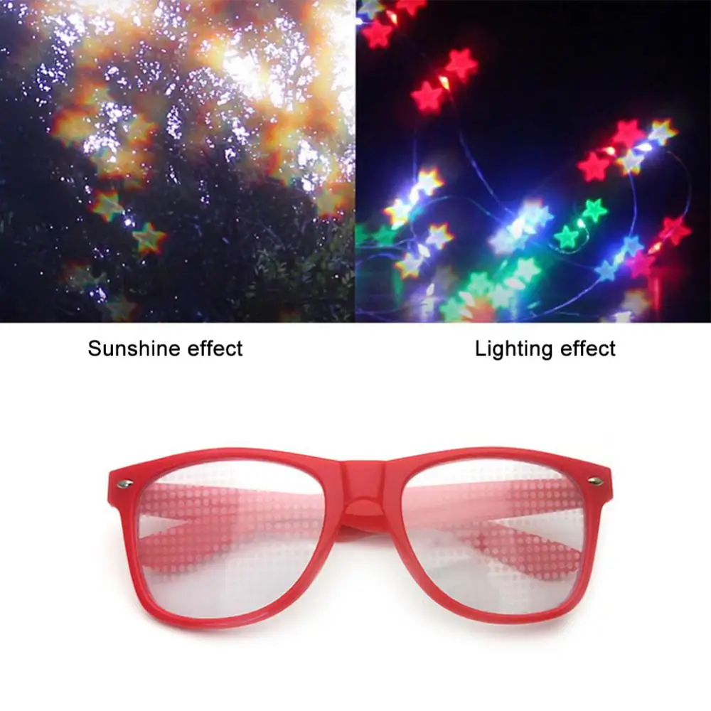 1PCS Ultimate Diffraction Glasses-3D Prism Effect EDM Rainbow Style Rave Frieworks Starburst Glasses for Festivals Party