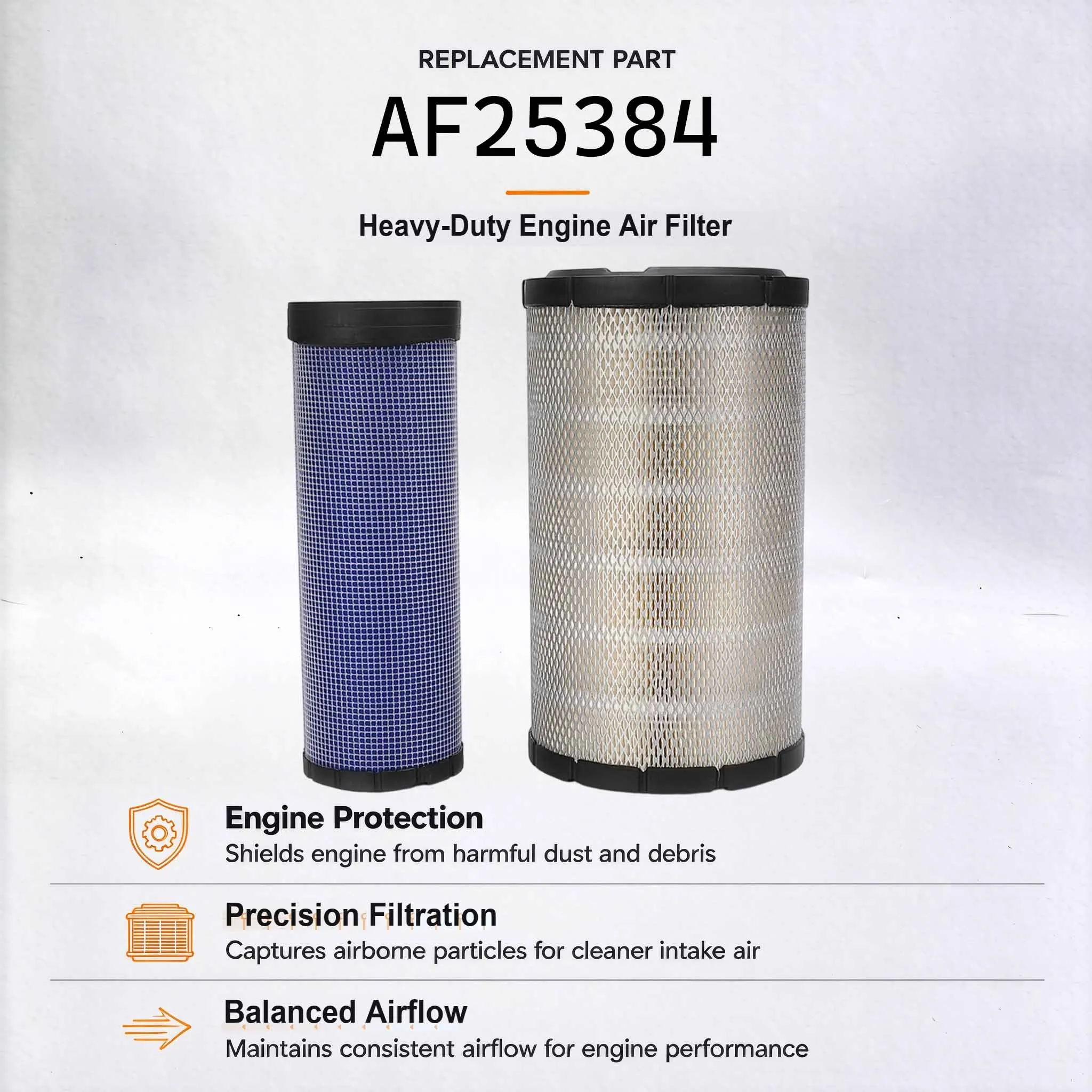 New Air Filter JM-1058AB For Kobelco SK200-2 SK200-3 SK200-5 SK200-5.5 SK200-6 SK200-6E SK200-7 SK200-7E SK210-6 SK220-2 SK220-6