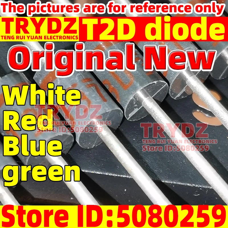 10 Uds T2D diodo T2D anillo de color fuente de alimentación de ordenador LCD TV aire acondicionado placa base servo bidireccional 45 blanco rojo azul verde