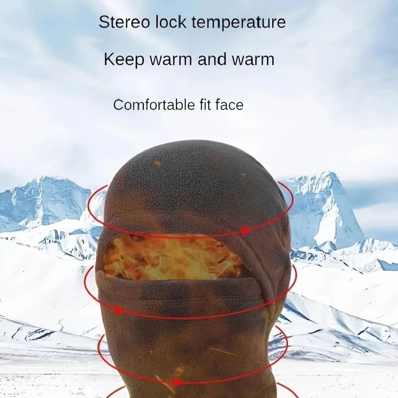 Outdoor Function Wind Mountaineering Skiing Cold  Pullover Cap Windproof Full Face Mask Neck Protection Integrated Sport  Face