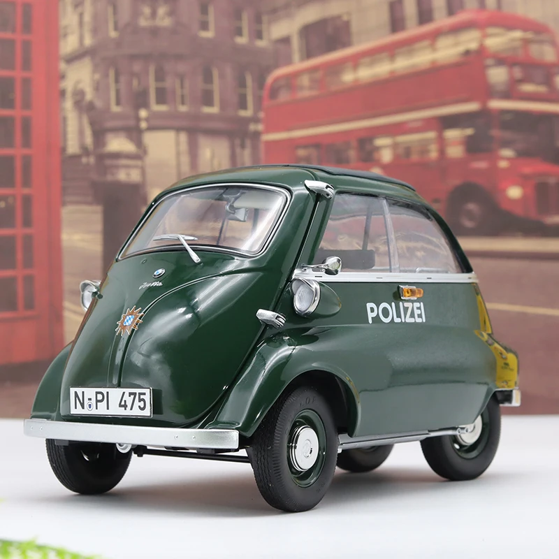 

Коллекционная модель полицейского автомобиля BMW Isetta 300 N, масштаб 1:12, Qihui, металлическая, с открывающимися дверями, для взрослых и мальчиков, подарок на день рождения, лимитированная серия