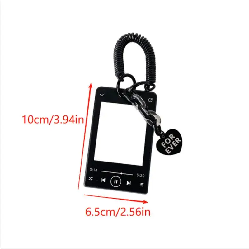 Creative Music Player Photocard Holder Student ID Card Holder Idol Photo Display Protect Storage Card Case Keychain Bag Pendants view 6