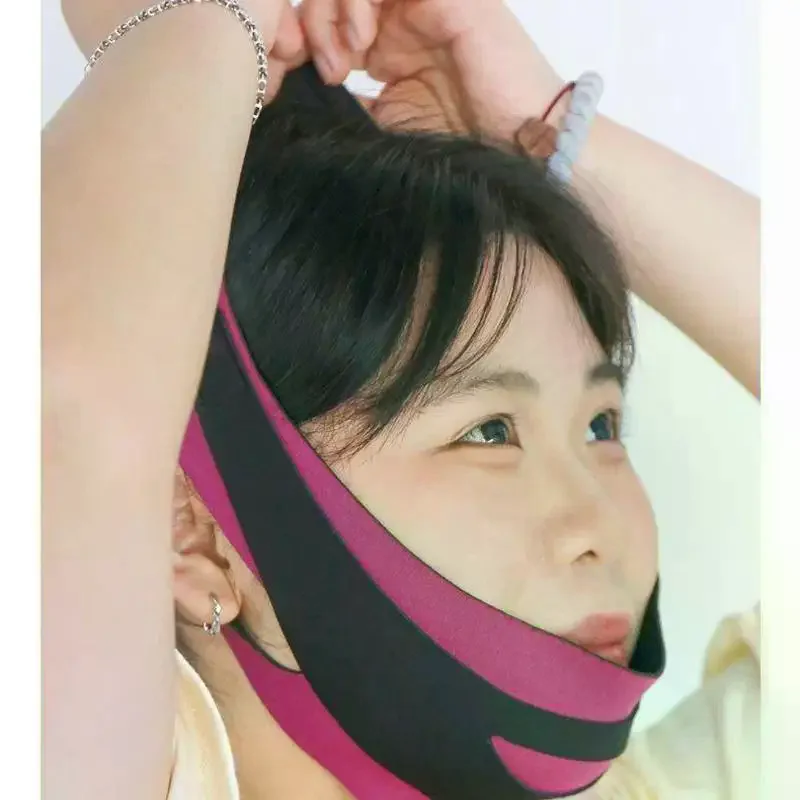 1Pcs V Line Face Shaper Elastic Face Slimming Bandage Women Chin Cheek Lift Up Belt Facial Massage Strap Face Skin Care Tools view 6