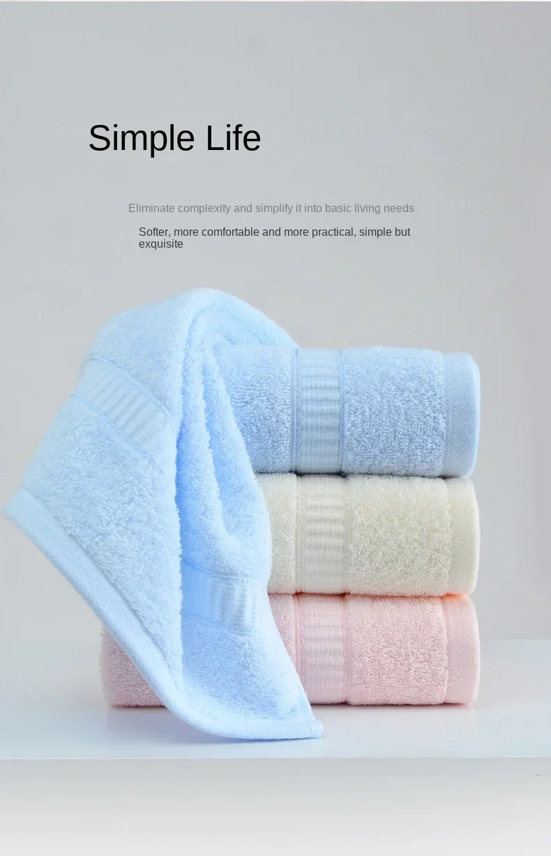 1 منشفة حمام سميكة من القطن الخالص بلون سادة مع نسيج ناعم سريع الجفاف، وامتصاص سريع للماء، وملمس قطني ناعم