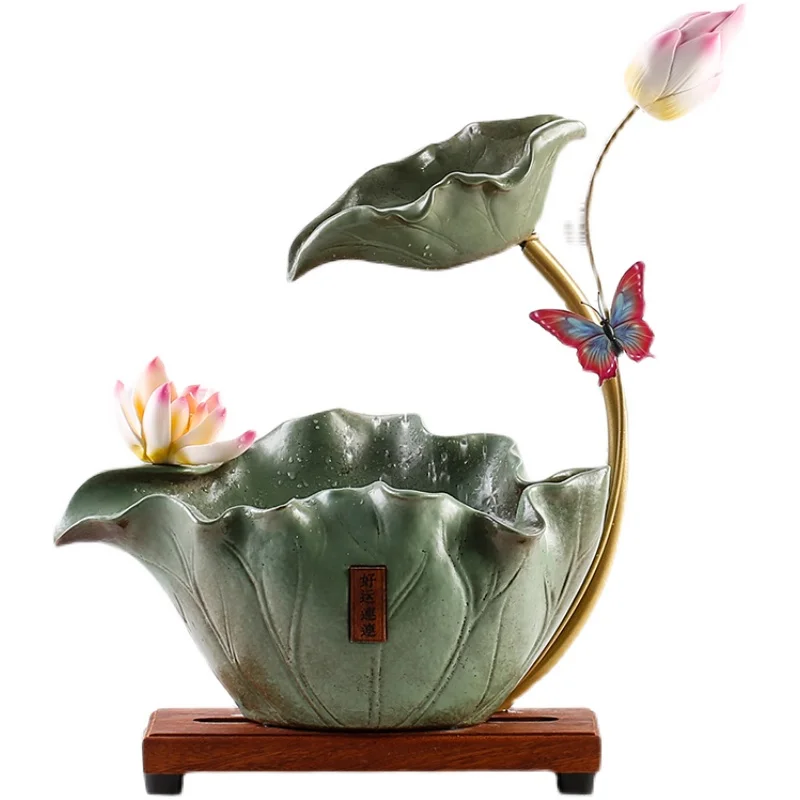 

Новая циркуляционная керамика в китайском стиле, проточная вода покоет украшения богатства, предметы интерьера, гостиную, офис.