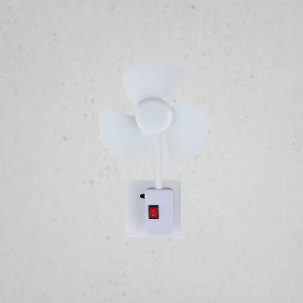 2025 Mini Small Fan 5 Blades Electric Air Cooler Quiet Desktop Ventilator Portable Home Cooling Device With Switch
