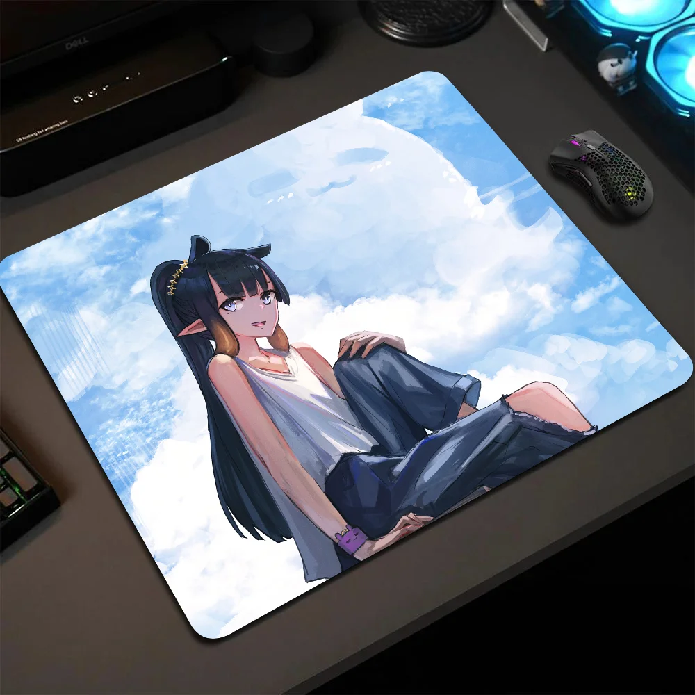 Ninomae Ina'nis Youtuber Hololive Girl Anime Mousepad Small LockEdge Mouse Pad For Gamers Computer Desk Pad Anti-slip Rubber