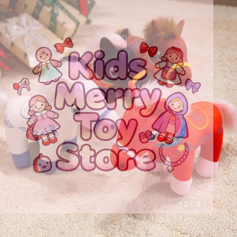 

2026 Новогодний талисман лошади, имитация пони, плюшевая кукла, игрушка, мягкие куклы, украшение дома для детей, подарки