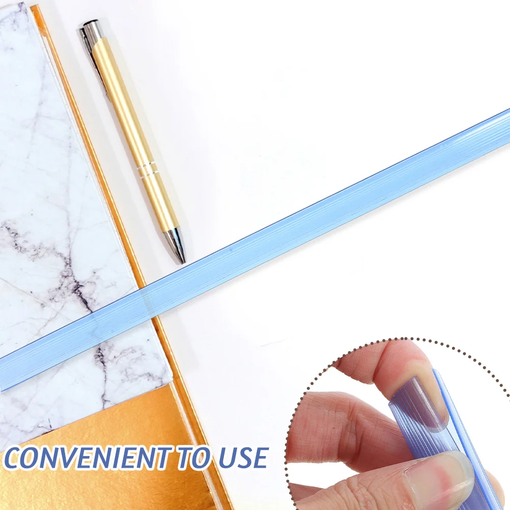 

10pcs Plastic Slide Binders Bookbinding Clips Spine Bars Transparent Pull Rod Clips For Loose Leaf Paper Files Abs