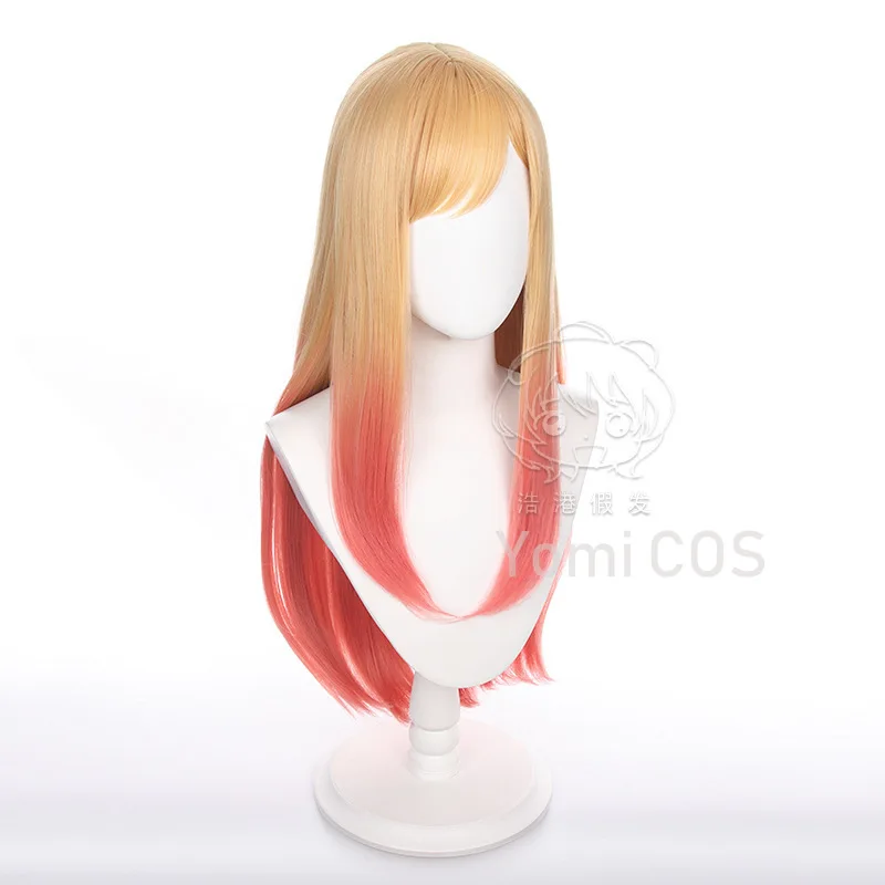 Gradient Anime My Dress Darling Marin Kitagawa Cosplay Wig Yellow Pink Long Straight Hair Kawaii Cute Halloween Carnival