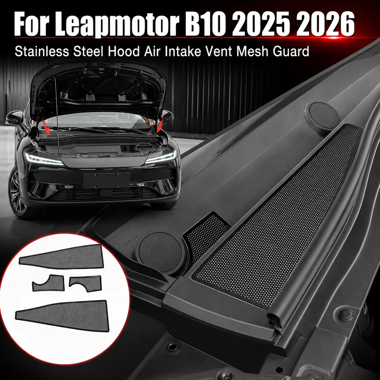 Image of Für Leapmotor B10 EV 25 26 Motorabdeckung Klimaanlage Einlass- und Auslassschutzabdeckung Modifikation Autozubehör