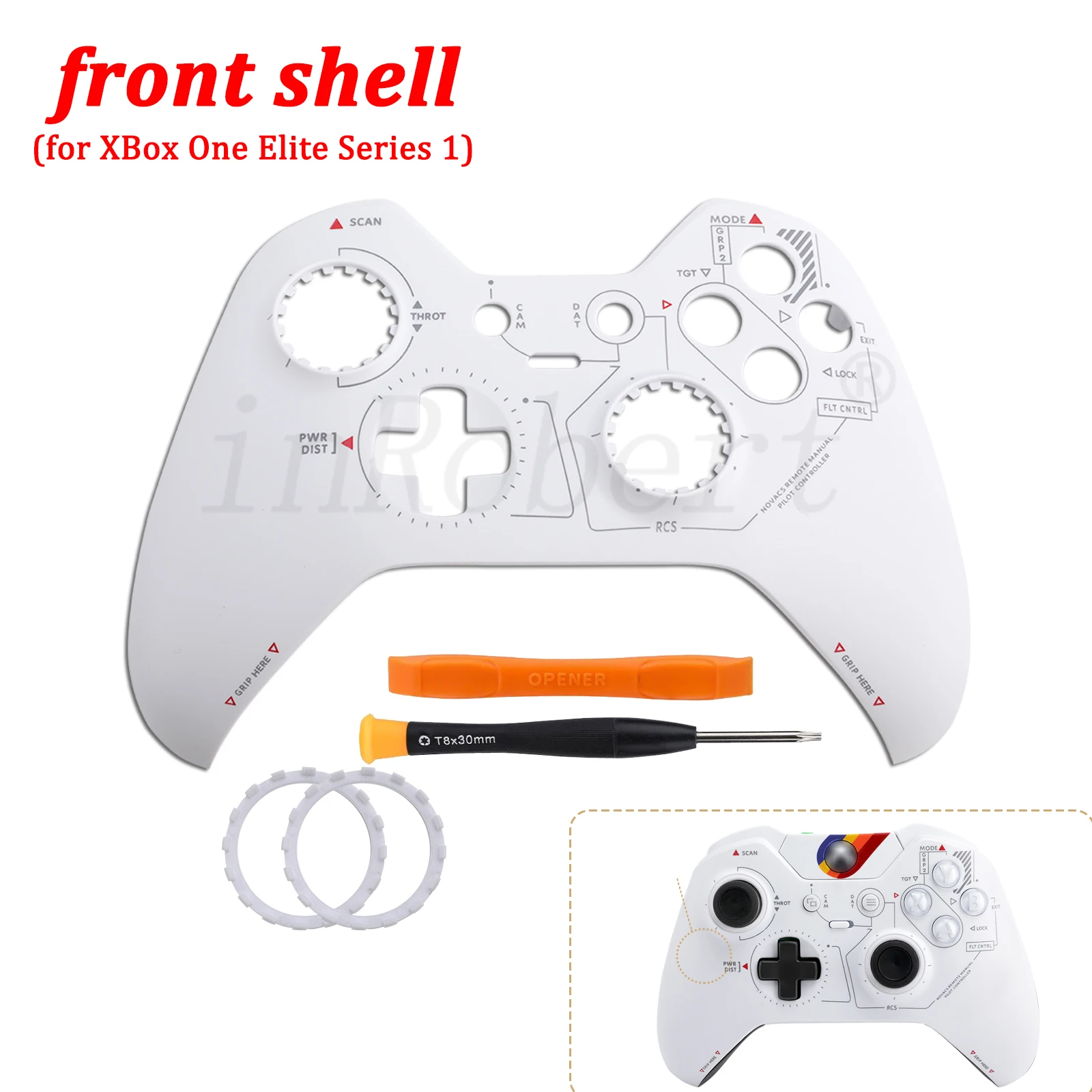 Ersetzen Sie das Gehäuse für XBox One Elite Series 1 1698 Controller, Ersatzgehäuse, Frontplattenabdeckung, Reparaturteil LBRB