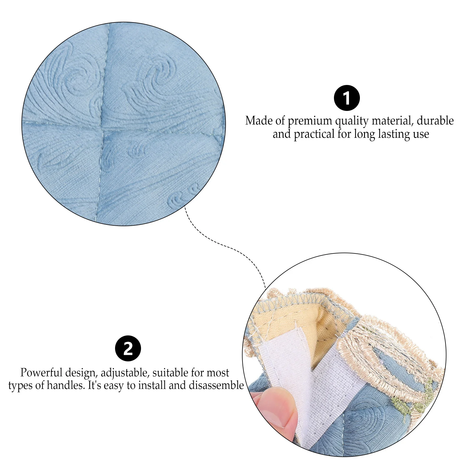 

4Pcs Refrigerator Handle Cover Delicate Flower Pattern Protector for Kitchen Appliances Fridge Microwave Oven Cabinet Door Knob