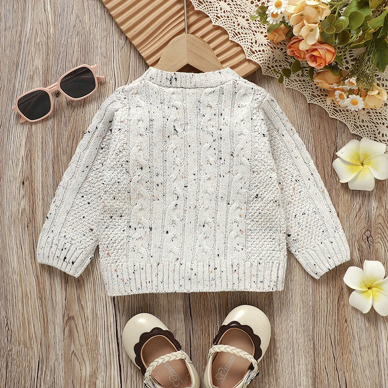 Grey Baby Boys Sweaters Cardigans Winter Classic V Neck Long Sleeve Knit Newborn Infant Jackets Spring Autumn Toddler Kids Coats