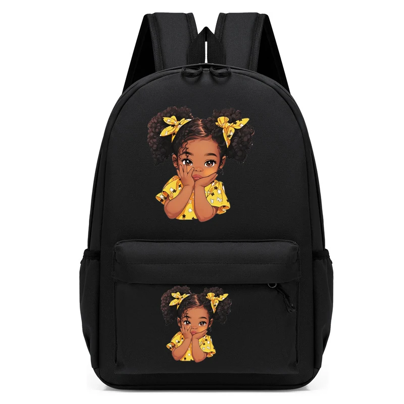 Kinder Rucksack mehrfarbige schwarze Mädchen Rucksack Kindergarten Schult asche Kinder schöne Afro Mädchen Bücher tasche Reise Schule Rucksack