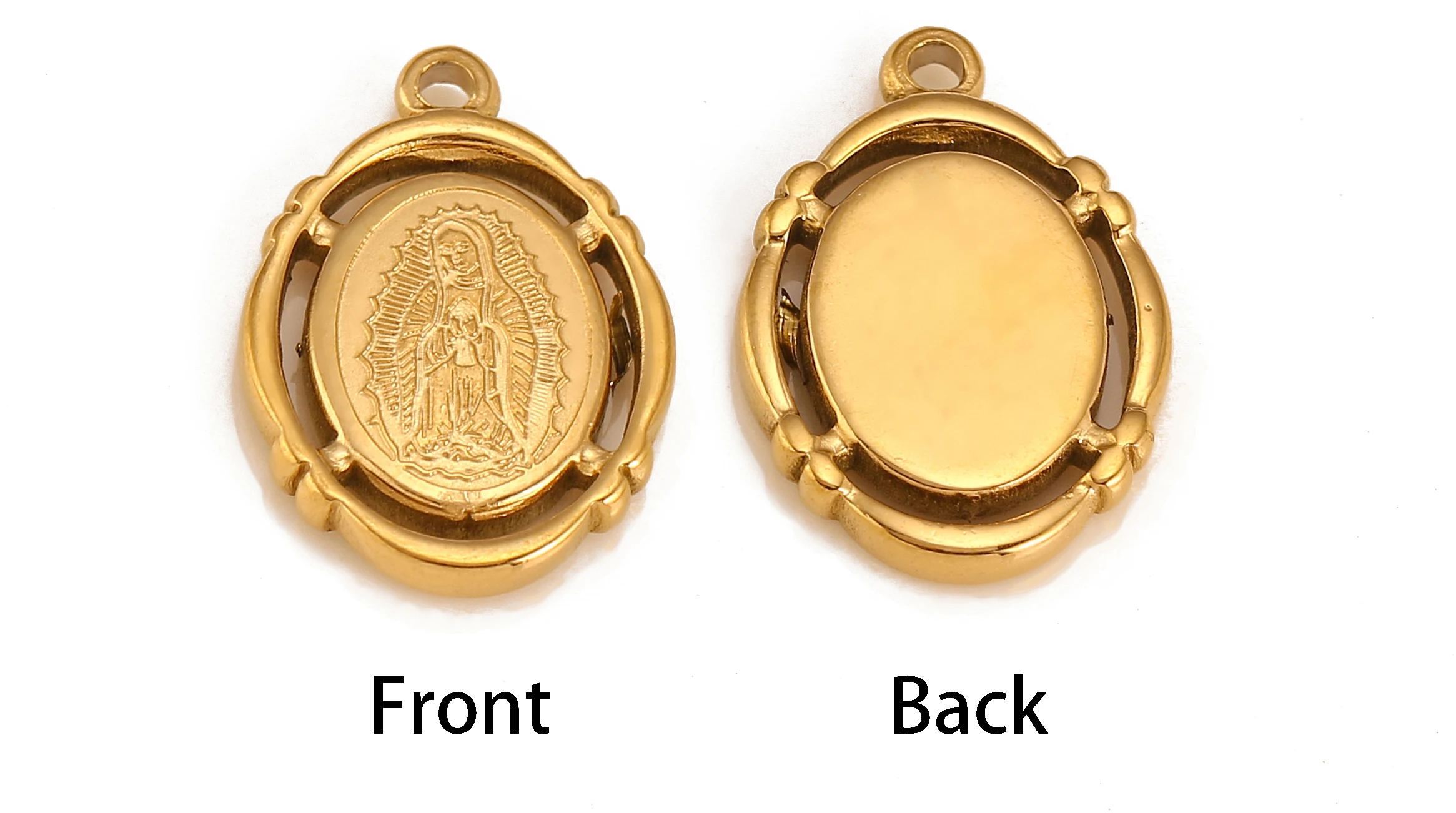 3 Stück Edelstahl Engel/Jungfrau Maria Charms für Armband Ohrringe Halskette Anhänger handgemachte DIY Schmuckherstellung – Detail 3