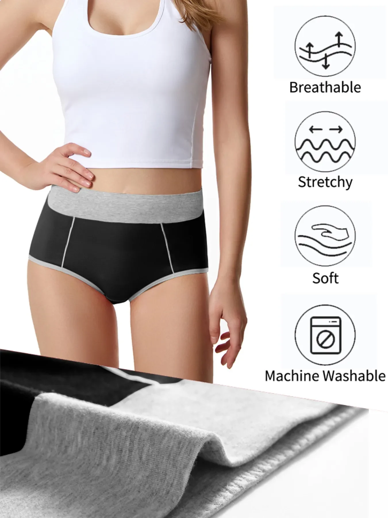 5Pcs/Set Women Underpants Color Blocking Design Breathable Comfortable Skin-Friendly Female Soft Cotton Panties Women Briefs