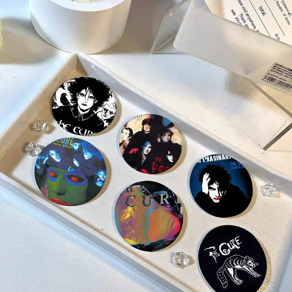 1pc Band THE C-CURE Cartoon Style Badge Brooches On Backpack Decoration Round Enamel Pins For Accessorys