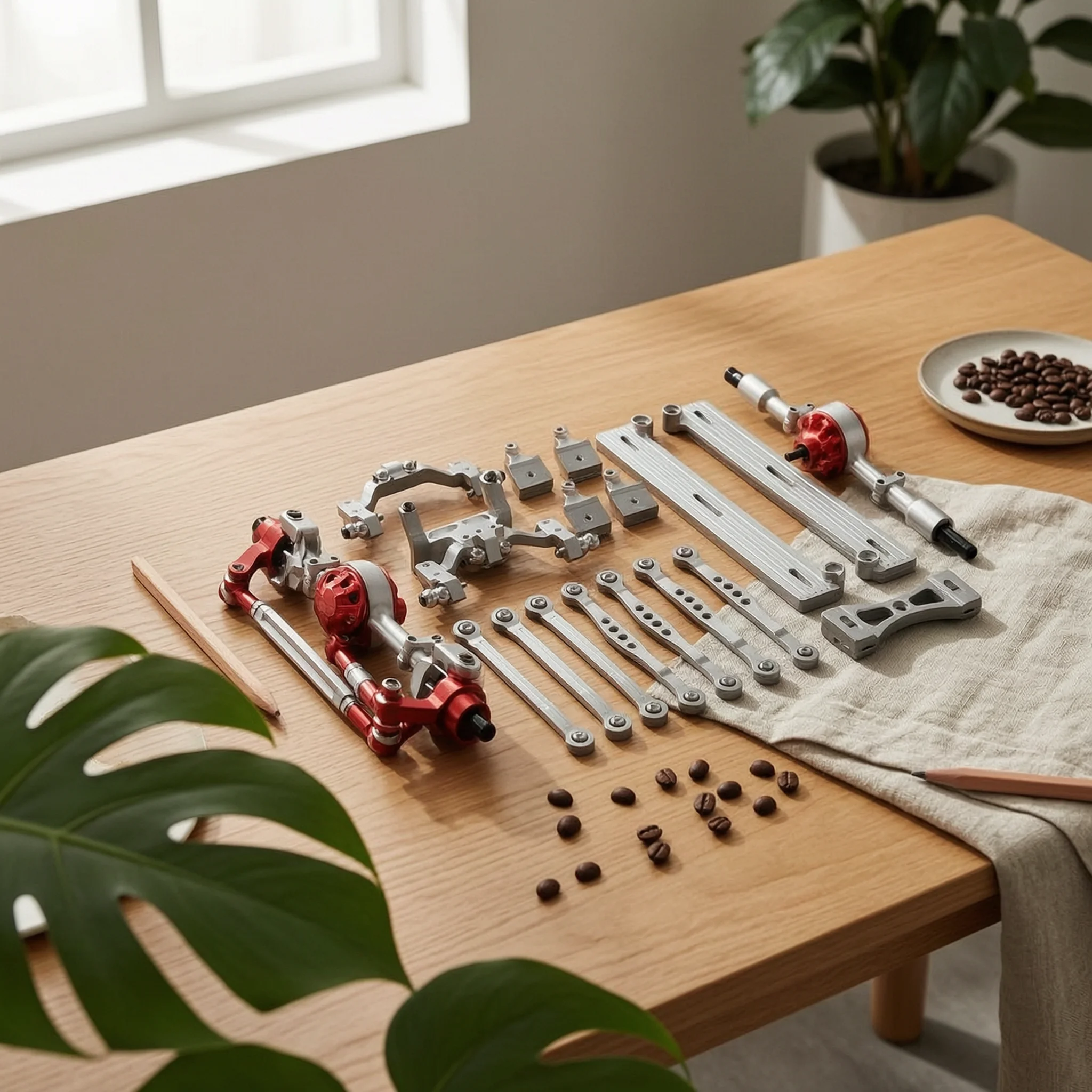 RC Axle Set Easy Upgrade RC Damping System Link Set Aluminum Alloy Wear-Resistant for Repair