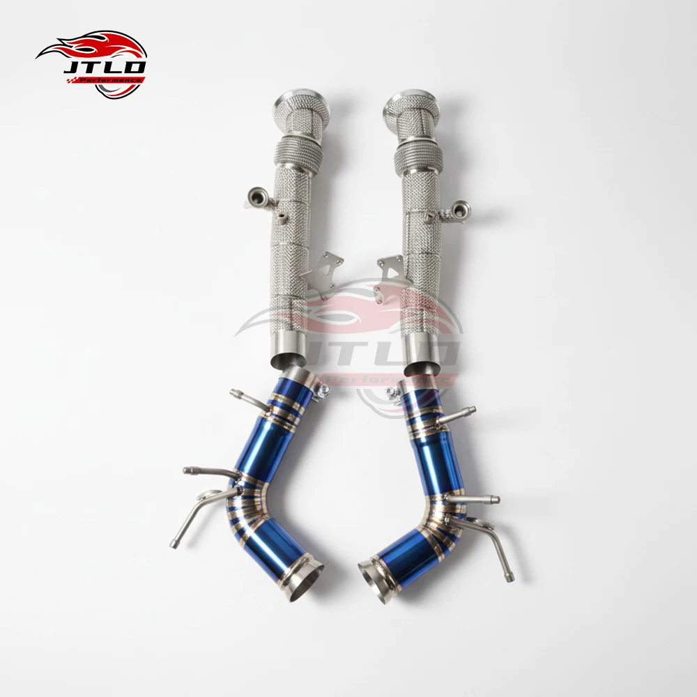 Premium Titanium Exhaust Pipe System & 304 Stainless Steel Downpipe For Ferrari 296 GTB GTS Exhaust System Replacement