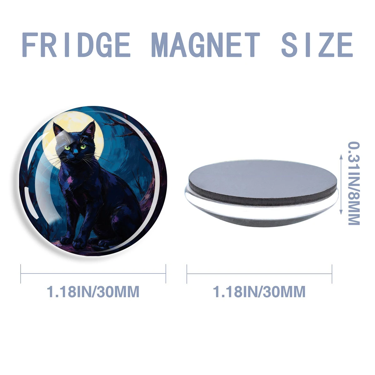3PCS Cat Pattern Magnetic Refrigerator Sticker, Suitable for Attaching To Metal Surfaces, Halloween Party Decoration Gifts.