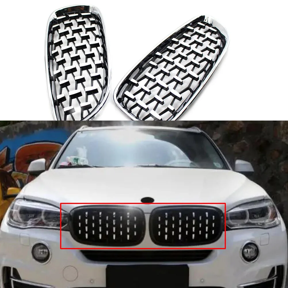 

1 Pair Car Front Kidney Mesh Grill Grille For BMW E89 Z4 2009-2016 Chrome Diamond Meteor Styling Racing Grills Car Accessories